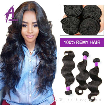 Tangle free Shedding free Malaysian Virgin Remy Body wave human hair bundles